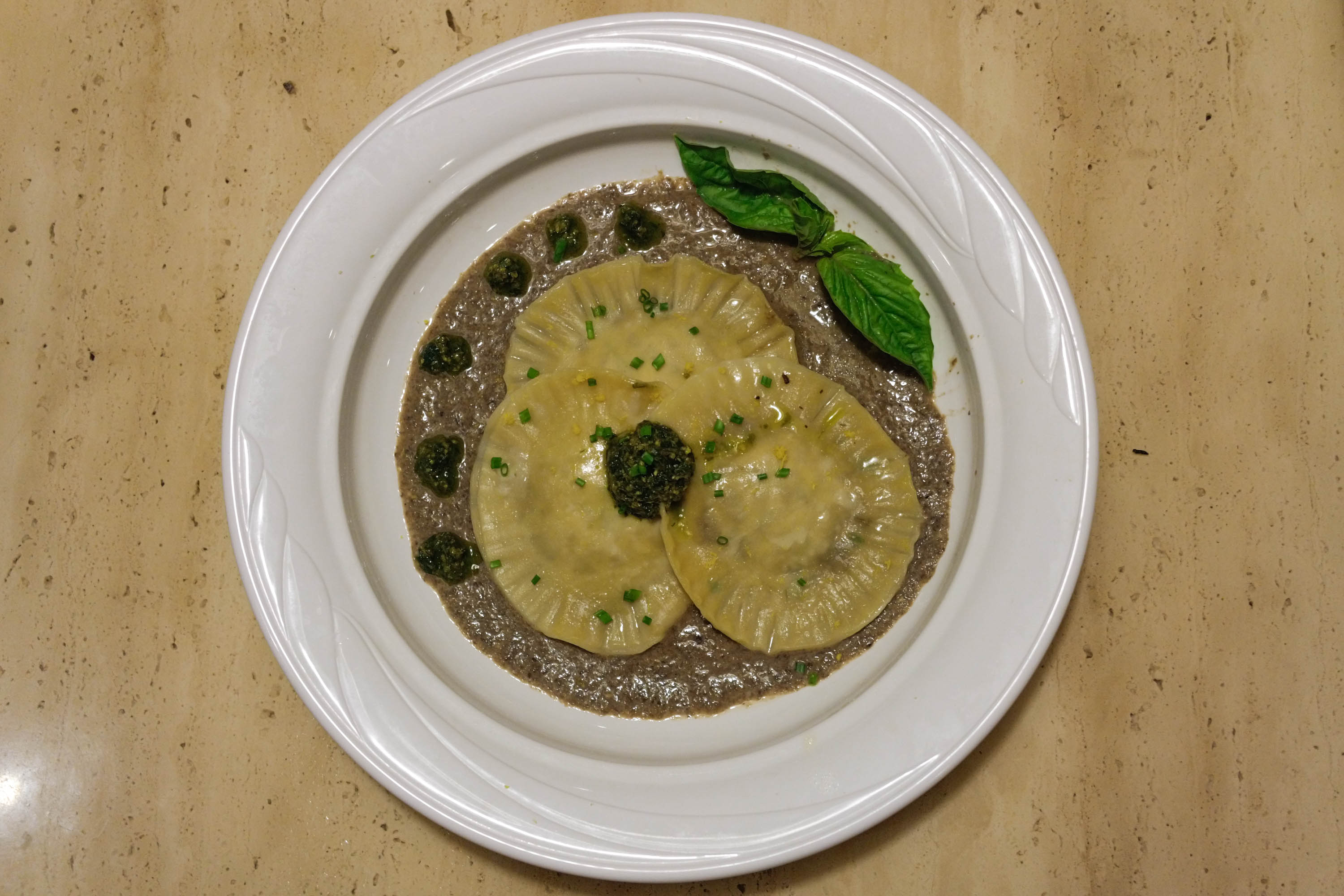 Ravioli Dish Top View