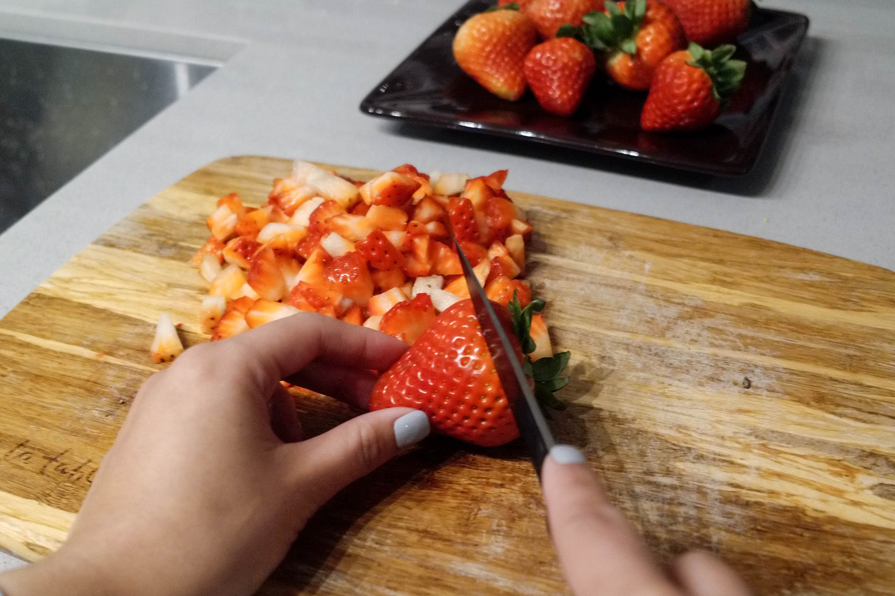 Cutting Strawberries