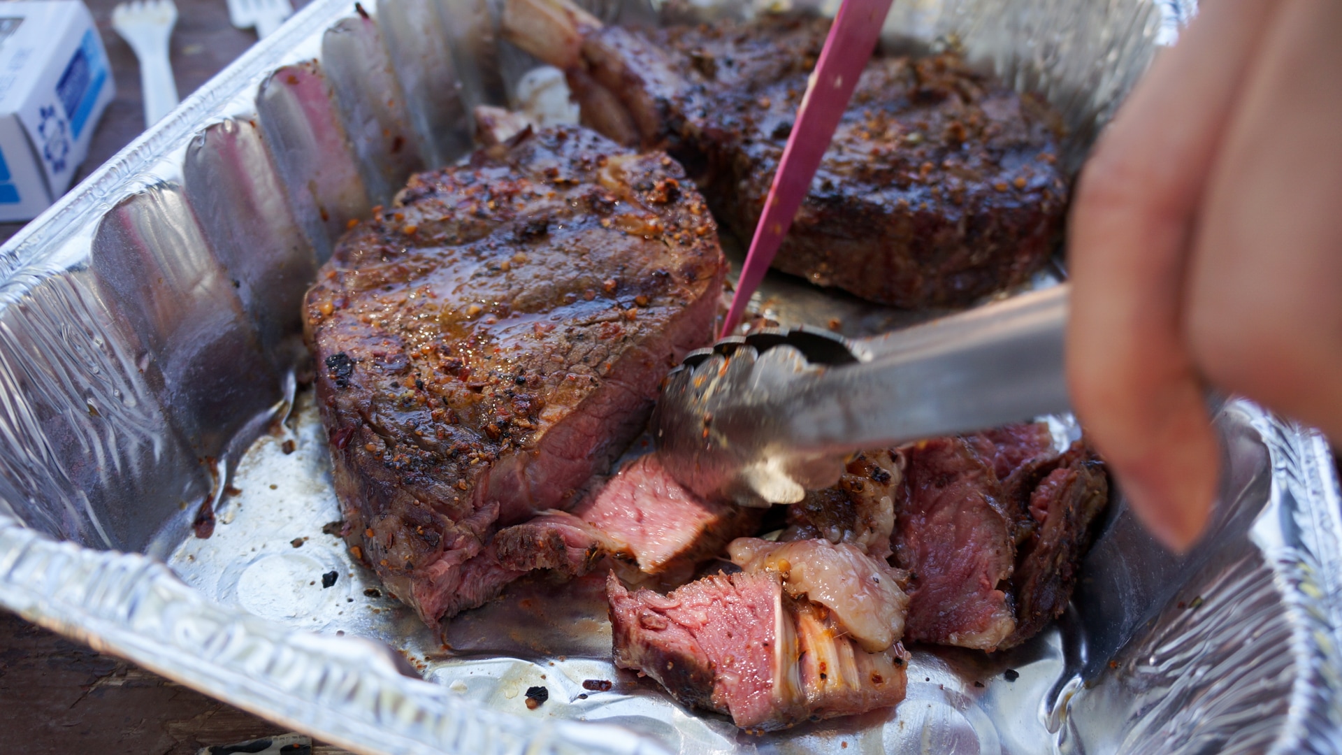 Cutting Steak