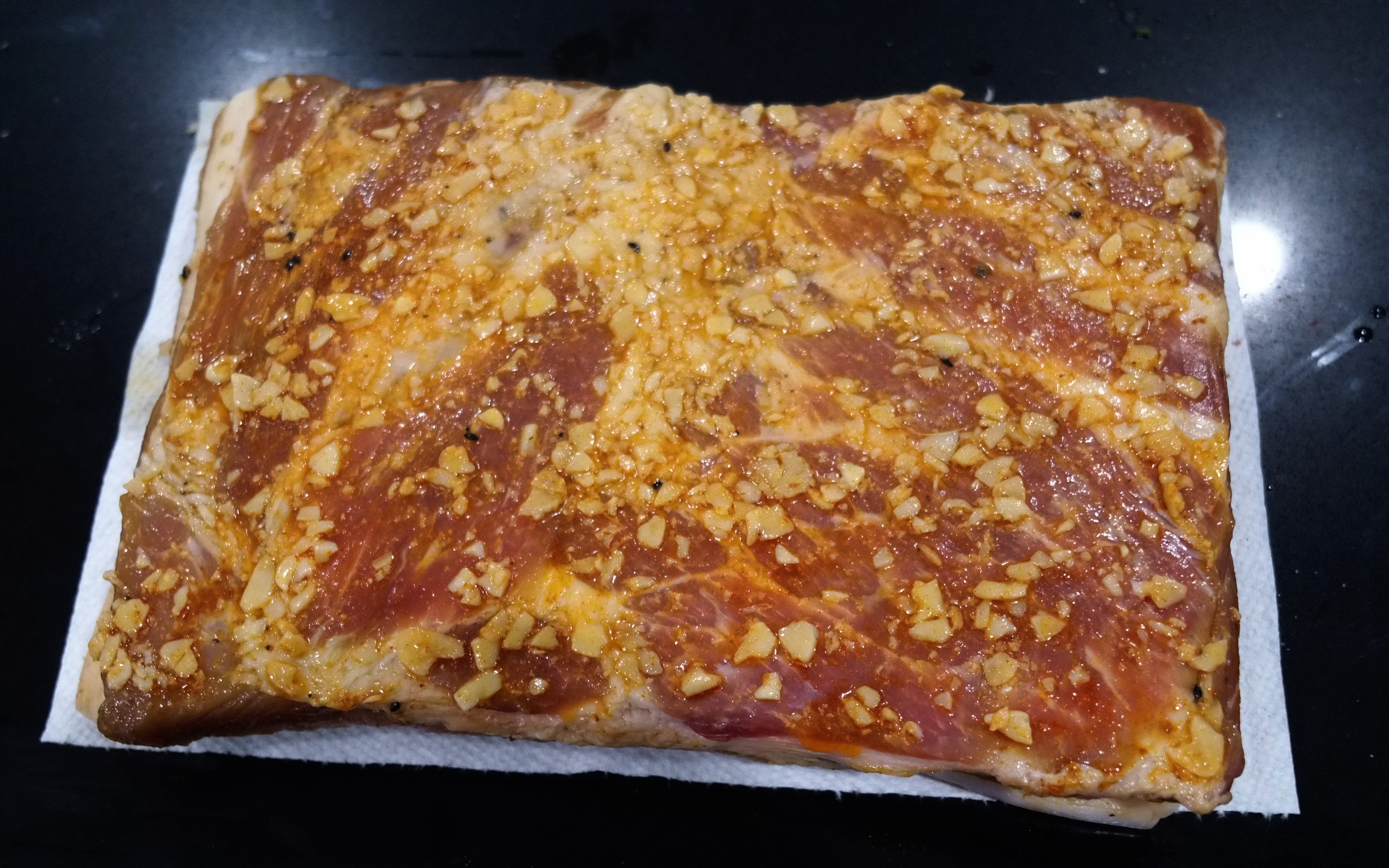 Marinating the pork
