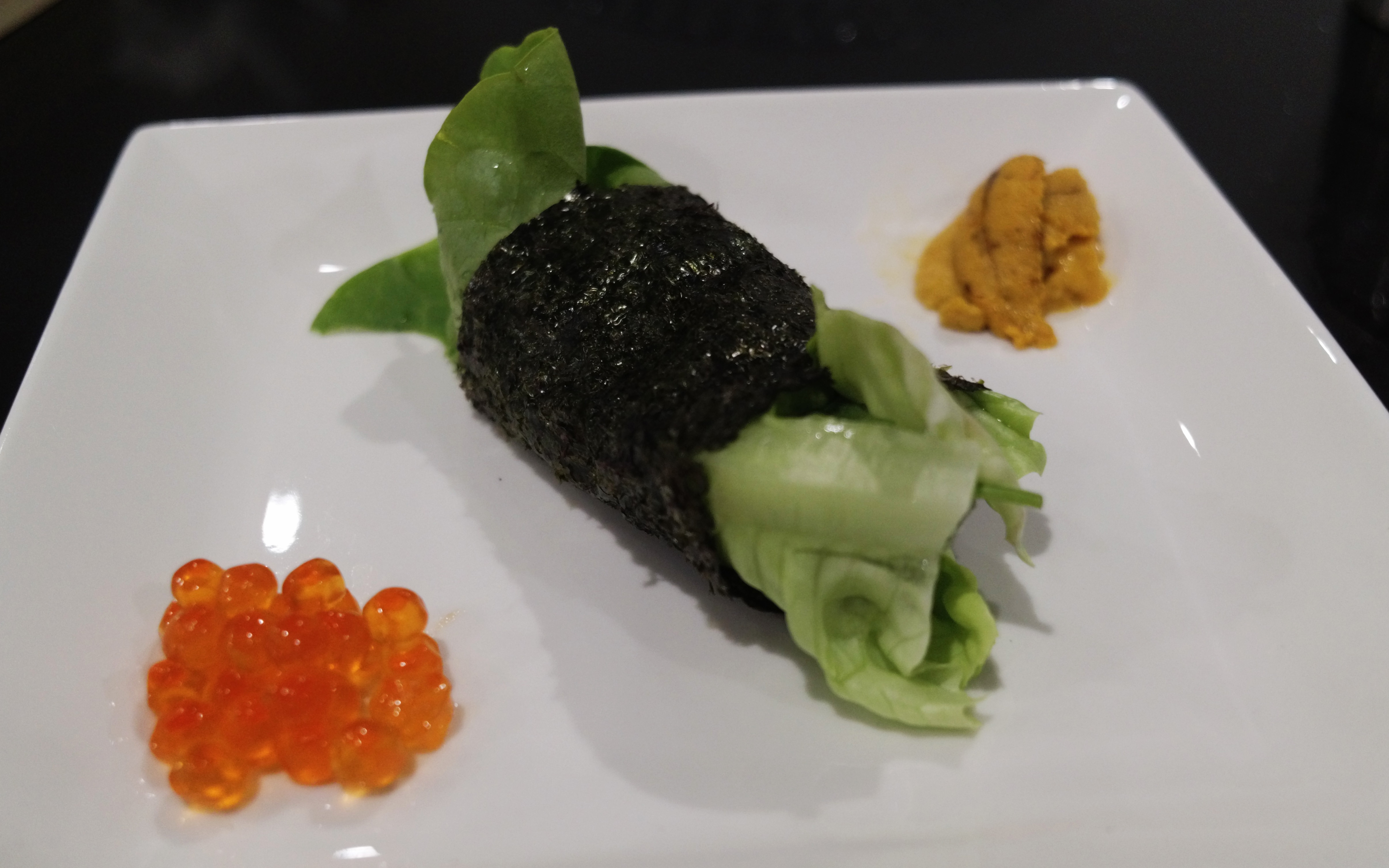 Plated wrap with ingredients